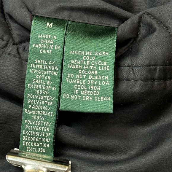 Vintage Lauren Ralph Lauren Vest Womens Medium Reversible Diamond Quilt Crest - Picture 3 of 14